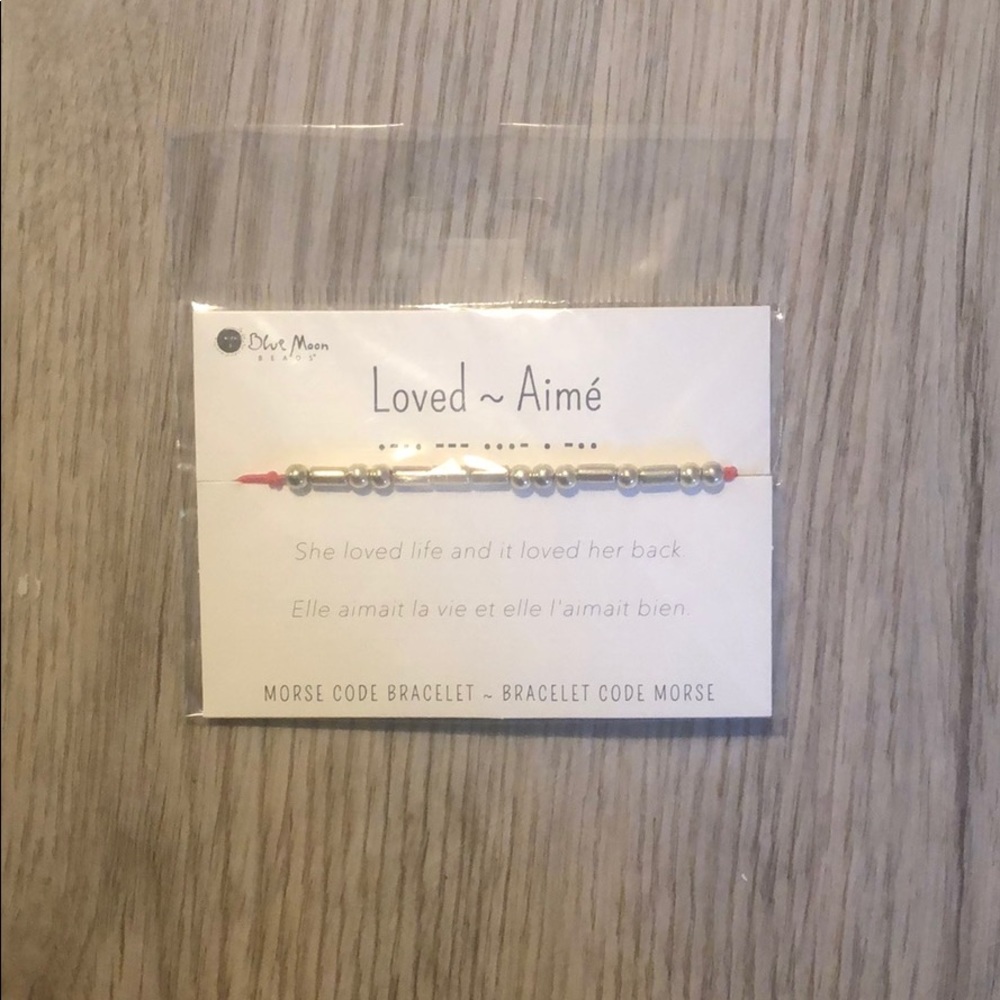 Blue Moon Beads Morse Code Bracelet - Loved